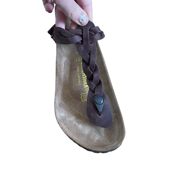 Birkenstock Kairo Braided Brown Oil Leather Sandals - 39 - Picture 8 of 10